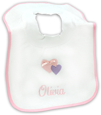 Baby's Bib with Heart Design